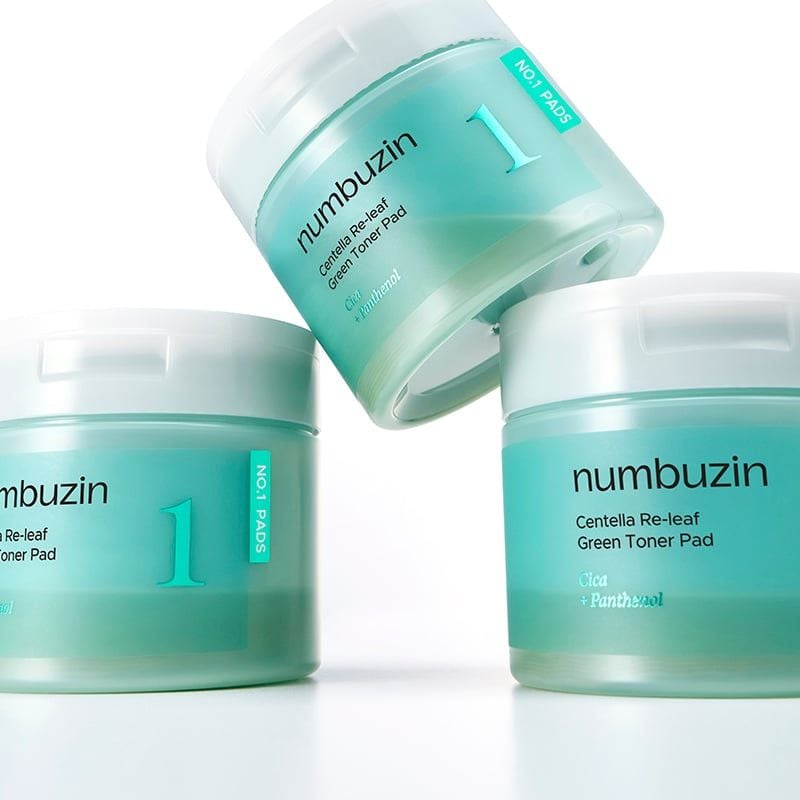 Toner Pad Làm Dịu Da numbuzin No.1 Centella Re-Leaf Green Toner Pad 190ml/70pcs