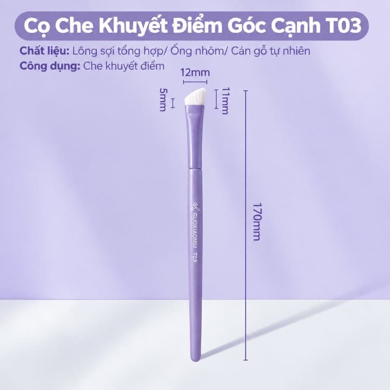 Cọ Che Khuyết Điểm Góc Cạnh Guoxiaoniu Bunny Angled Concealer Brush - T03