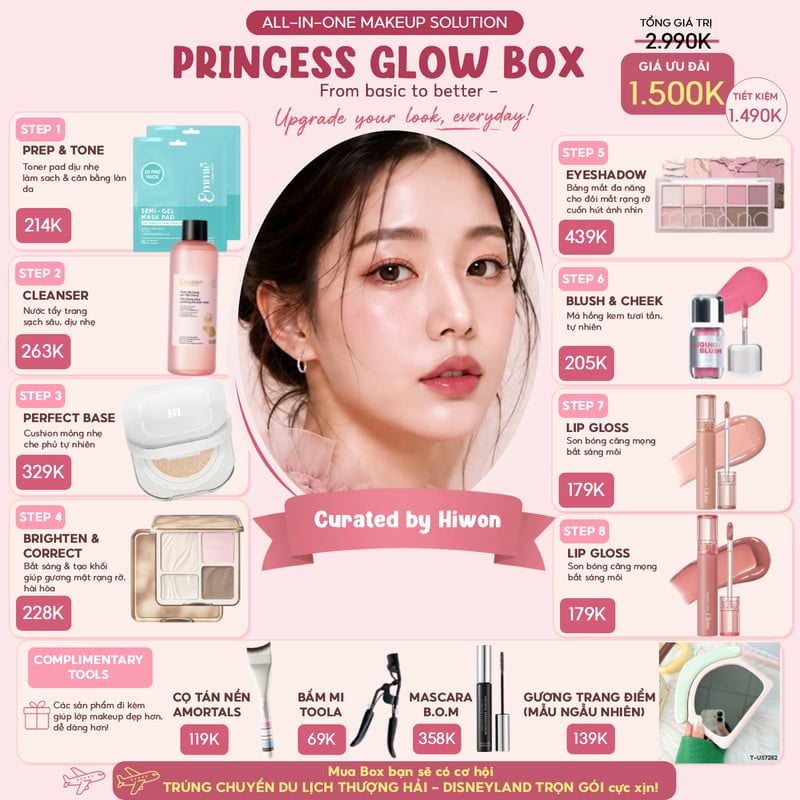 Hộp Quà Mỹ Phẩm Princess Glow Box