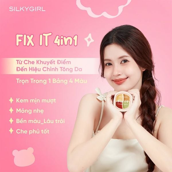 Bảng Che Khuyết Điểm Silkygirl Đa Năng 4 Ô Fix It Concealer Palette 7.2g #01 Undercover 