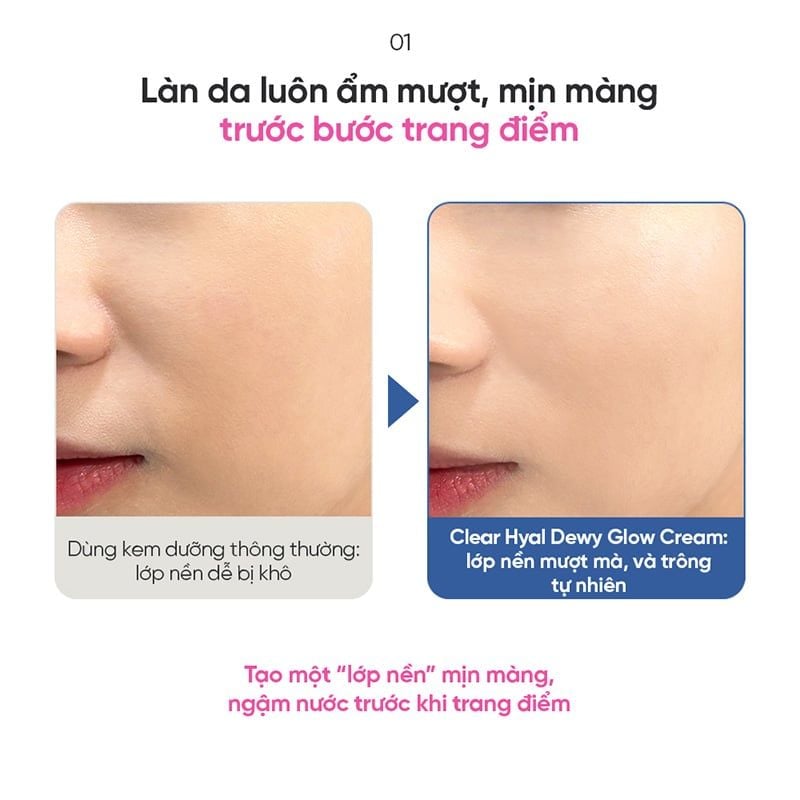 Kem Dưỡng The Lab Sáng Da Cấp Ẩm Clear Hyal Dewy Glow Cream 50ml