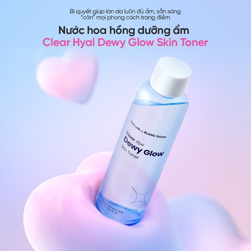Nước Hoa Hồng The Lab Dưỡng Ẩm Clear Hyal Dewy Glow Skin Toner 150ml