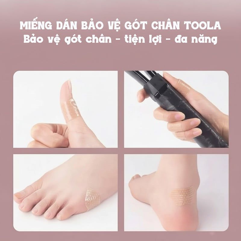 [NHẬP KHẨU] Miếng Dán Bảo Vệ Gót Chân TOOLA - 20 Miếng