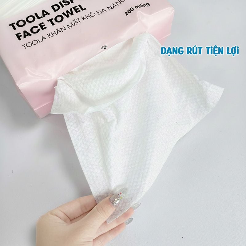 Khăn Mặt Khô Đa Năng Cao Cấp, Mềm Mịn TOOLA Disposable Face Towel