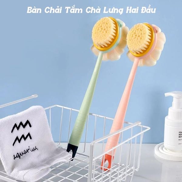  Bàn Chải Tắm Chà Lưng Hai Đầu TOOLA - BDC-TLA051 (Màu ngẫu nhiên) 