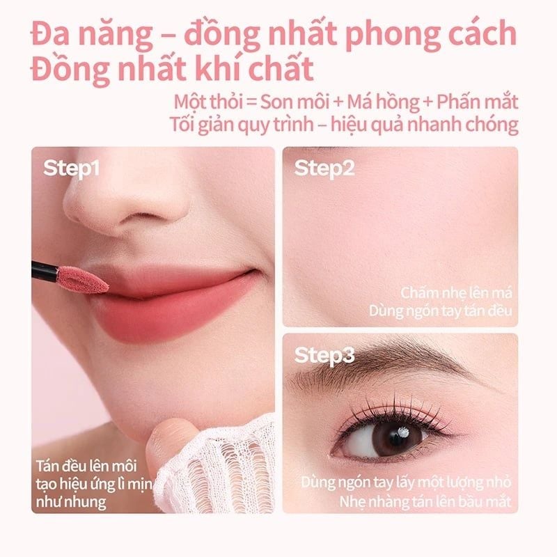 Son Kem Bùn Lì Mịn, Lâu Trôi Mooekiss Velvet Lip Mud