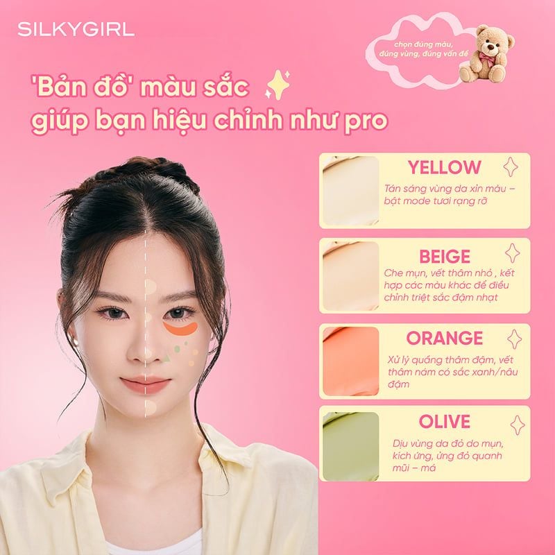 Bảng Che Khuyết Điểm Silkygirl Đa Năng 4 Ô Fix It Concealer Palette 7.2g #01 Undercover