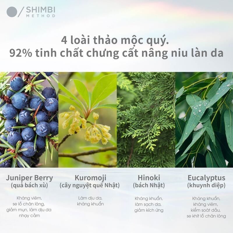 Nước Dưỡng Shimbi Làm Dịu Da Method Derma Lotion Herbal Botanical Distilled Water 92% 120ml
