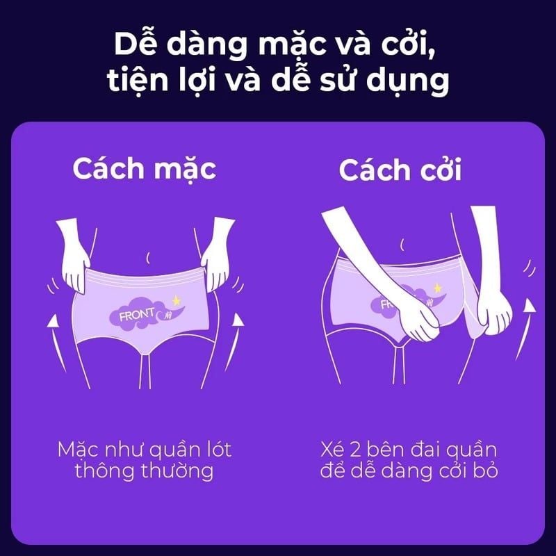 Băng Vệ Sinh Quần UUcare Công Thái Học Ban Đêm Kháng Khuẩn Sanitary Panties - 3 miếng (Che tên sản phẩm khi giao hàng)
