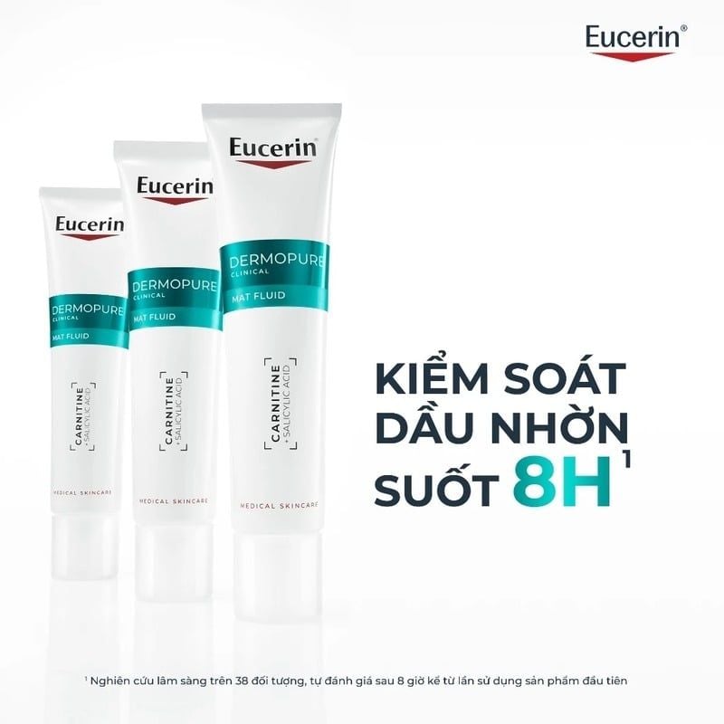 Kem Dưỡng Eucerin Kiểm Soát Dầu, Cải Thiện Mụn Dermopure Clinical Mat Fluid