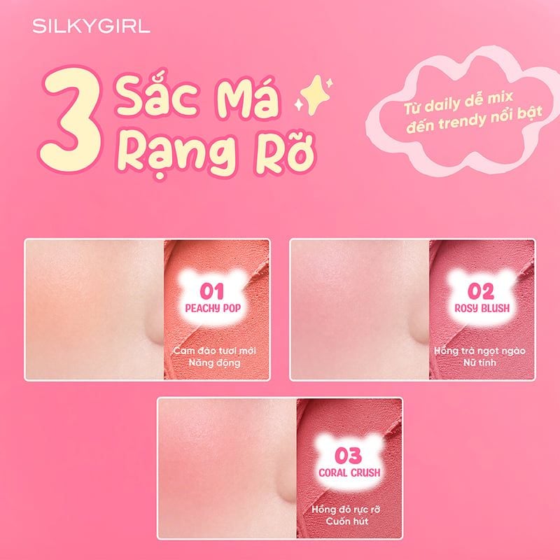 Phấn Má Hồng Mịn Lì Silkygirl Bouncy Blush 5g