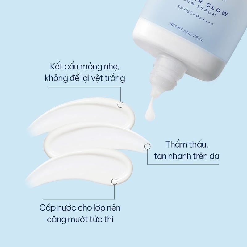 Serum Chống Nắng Dưỡng Ẩm B.O.M Water Glow Sun Serum 50g
