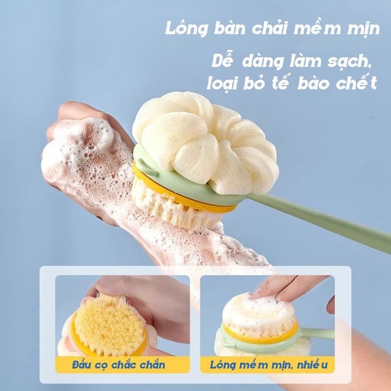 Bàn Chải Tắm Chà Lưng Hai Đầu TOOLA - BDC-TLA051 (Màu ngẫu nhiên)