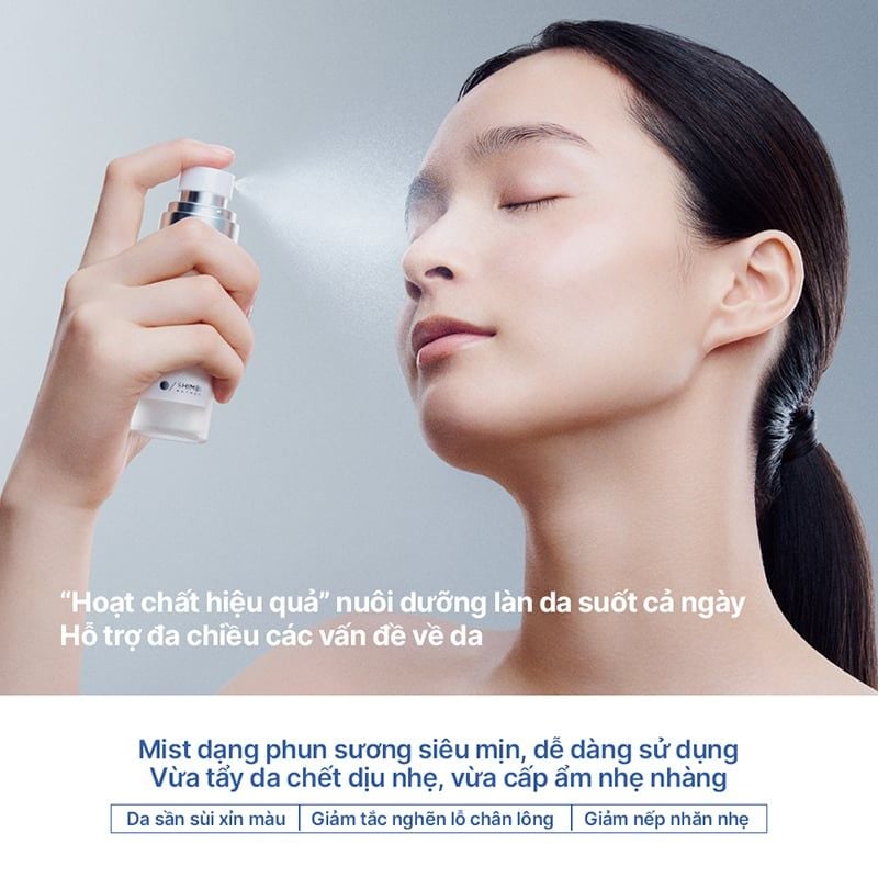 Tinh Chất Dạng Xịt Tẩy Tế Bào Chết Shimbi Method Derma Boost Mist PHA 12%, Mandelic Acid 2% 60ml