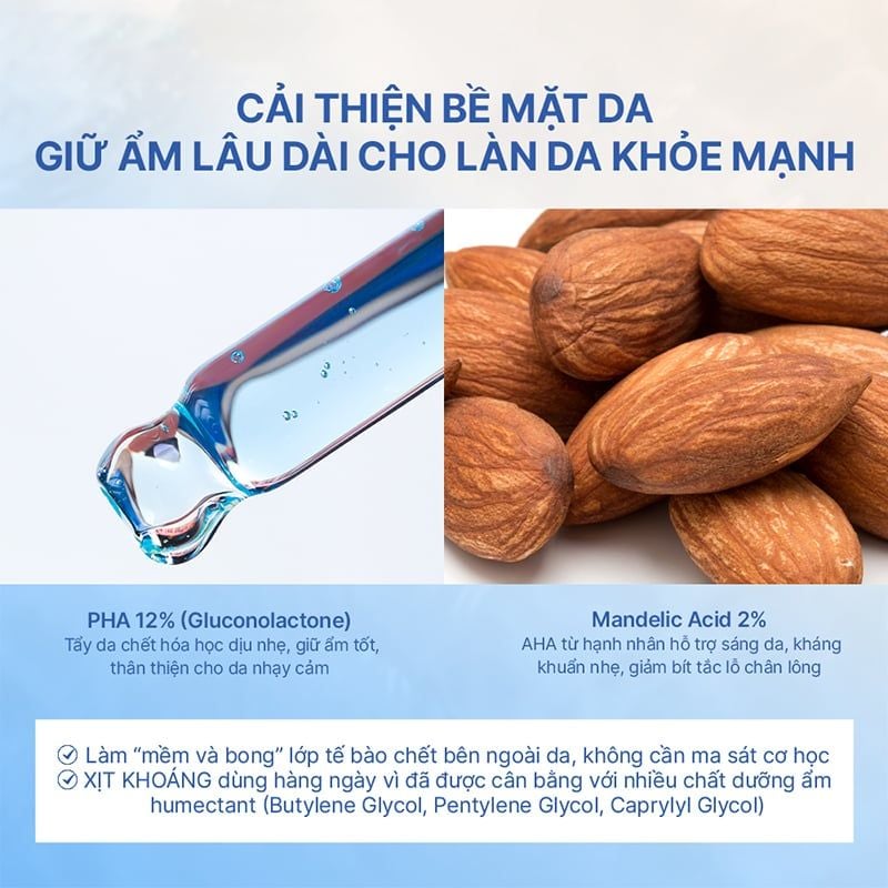 Tinh Chất Dạng Xịt Tẩy Tế Bào Chết Shimbi Method Derma Boost Mist PHA 12%, Mandelic Acid 2% 60ml
