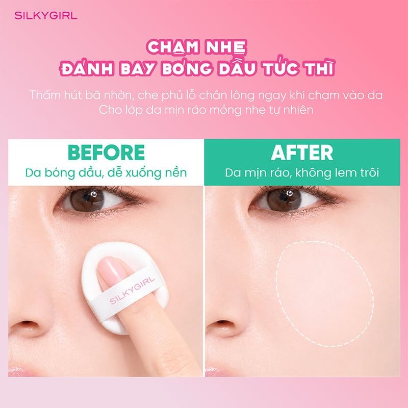 Phấn Phủ Silkygirl Dạng Sáp Kiềm Dầu No-Sebum Shine Eraser 3.5g #01 Matte