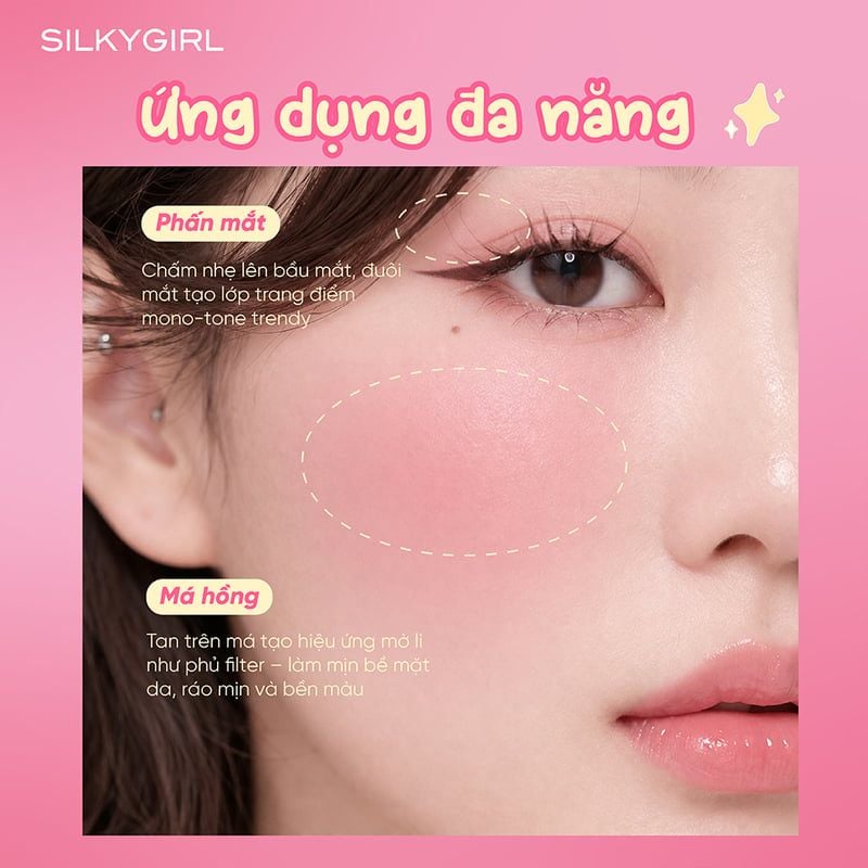 Phấn Má Hồng Mịn Lì Silkygirl Bouncy Blush 5g