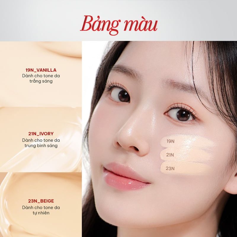 Phấn Nước B.O.M Chống Nắng & Che Khuyết Điểm Glow Layer Mesh Cushion SPF 50+ PA++++ 18g