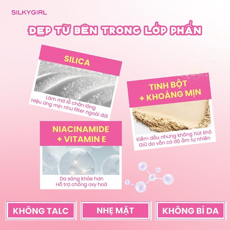 Phấn Phủ Dạng Bột Kiềm Dầu Silkygirl Fix It Setting Powder 8g #01 Translucent Matte