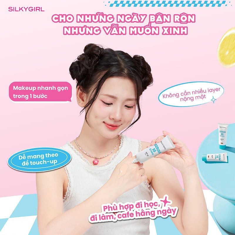 Kem Nền Silkygirl Mỏng Nhẹ Serum Bb Cream SPF30 PA+++ 20ml