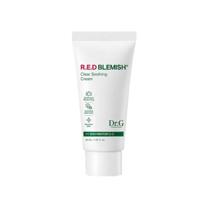 Kem Dưỡng Ẩm Dr.G Làm Dịu Da, Hỗ Trợ Phục Hồi, Giảm Đỏ Da R.E.D Blemish Clear Soothing Cream 30ml
