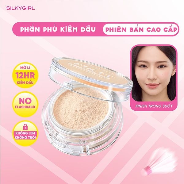  Phấn Phủ Dạng Bột Kiềm Dầu Silkygirl Fix It Setting Powder 8g #01 Translucent Matte 