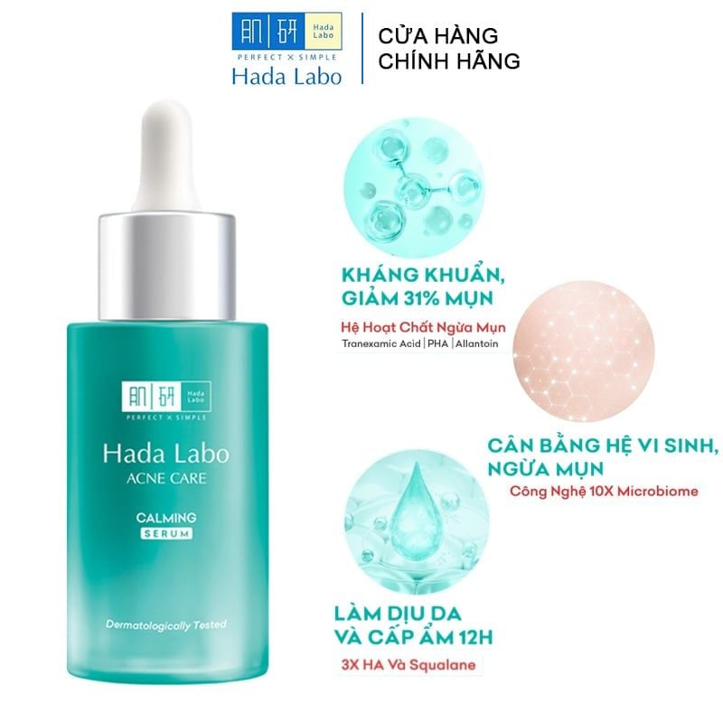 Serum Hada Labo Dưỡng Ẩm Cho Da Mụn, Nhạy Cảm Acne Care Calming Serum 30ml