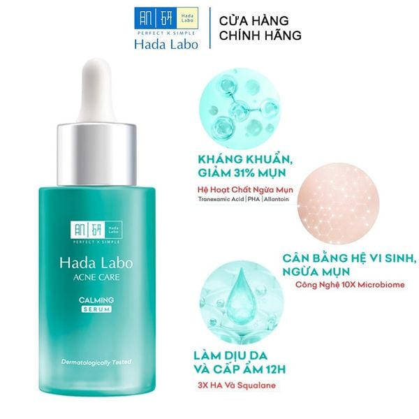 Serum Hada Labo Dưỡng Ẩm Cho Da Mụn, Nhạy Cảm Acne Care Calming Serum 30ml 