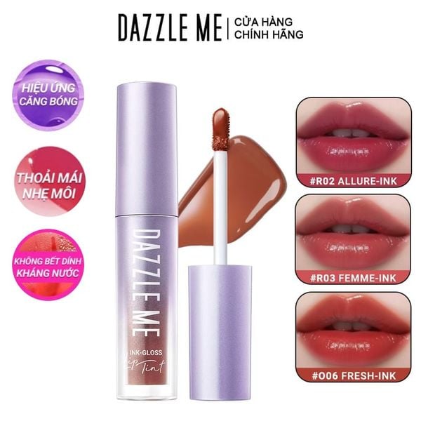  Son Tint Bóng DAZZLE ME Căng Bóng, Bền Màu Ink-Gloss Lip Tint 2.5ml 
