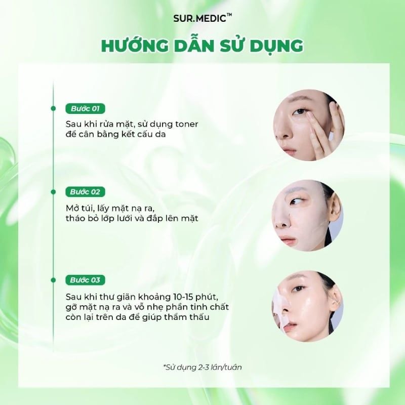 Mặt Nạ Sur.Medic+ Dưỡng Ẩm, Làm Dịu, Hỗ Trợ Dưỡng Sáng, Phục Hồi Da Derma Infusion Mask 28g