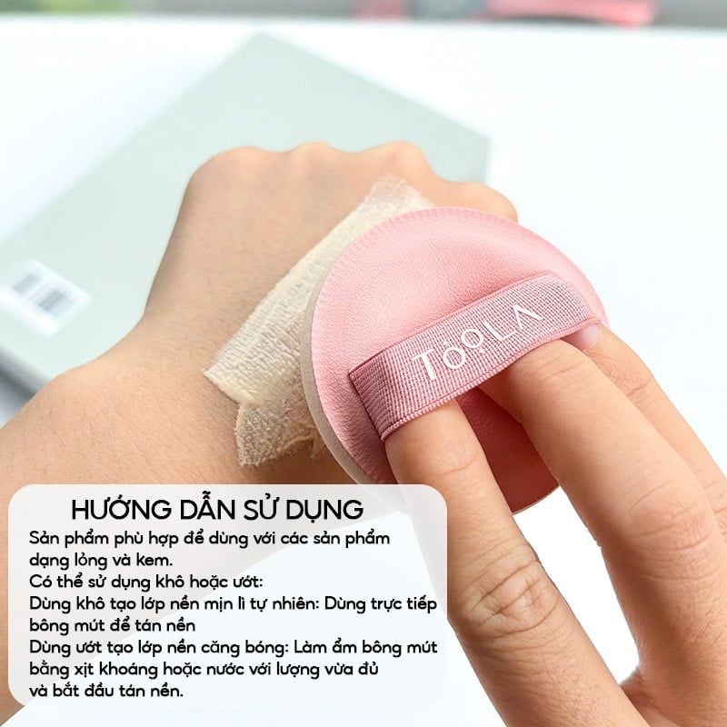Bông Mút Trang Điểm Tán Nền Mềm Mịn TOOLA Makeup Puff