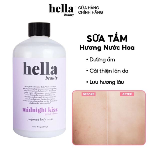  Sữa Tắm Hương Nước Hoa Hella Beauty Ẩm Mịn Perfume Body Wash #Midnight Kiss 