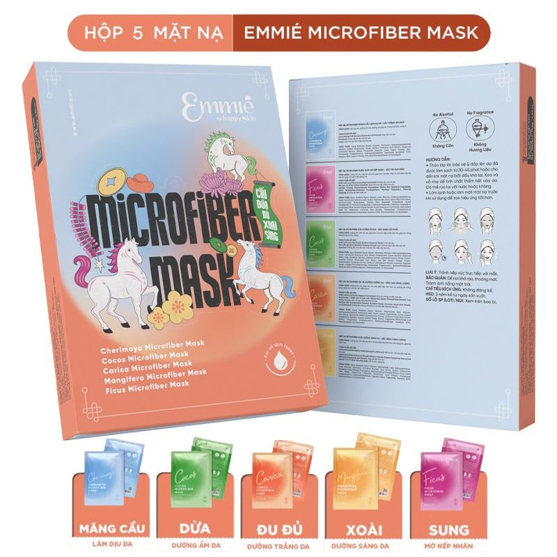 Mặt Nạ Vi Sợi Microfiber Emmié by HappySkin Microfiber Mask 28g