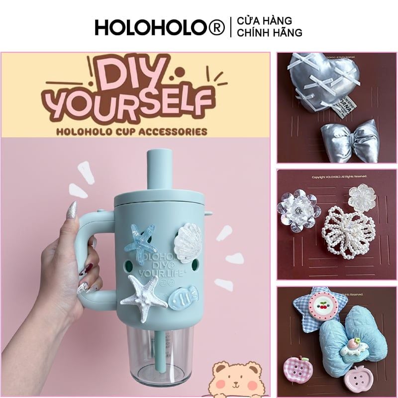 Set Charm Bình Nước DIY HOLOHOLO Phụ Kiện Trang Trí