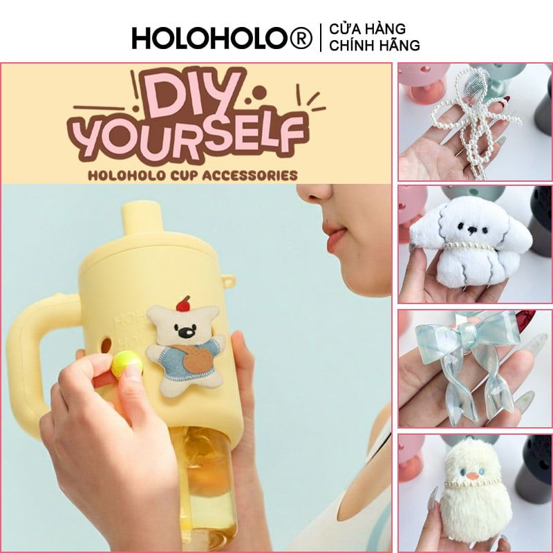 Charm Bình Nước DIY , Phụ Kiện Trang Trí Bình Nước Xinh Xắn, Nhiều Màu Sắc HOLOHOLO