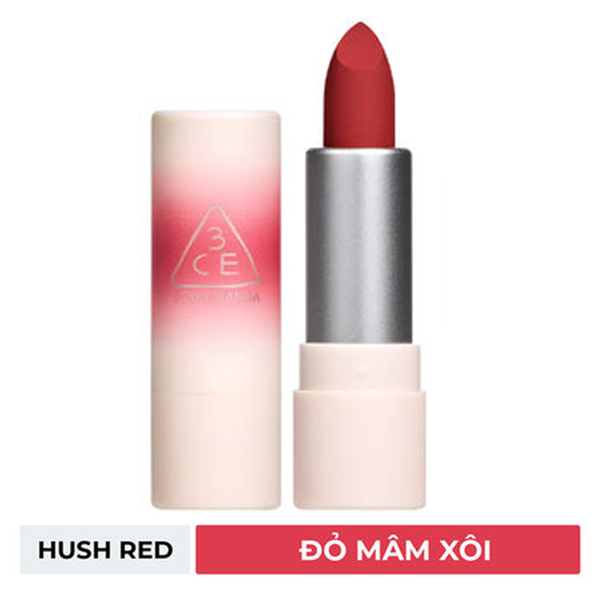  [Gift] Son Thỏi Mịn Lì 3CE Cashmere Hug 1.5g #08 Hush Red - Trị Giá 200k 