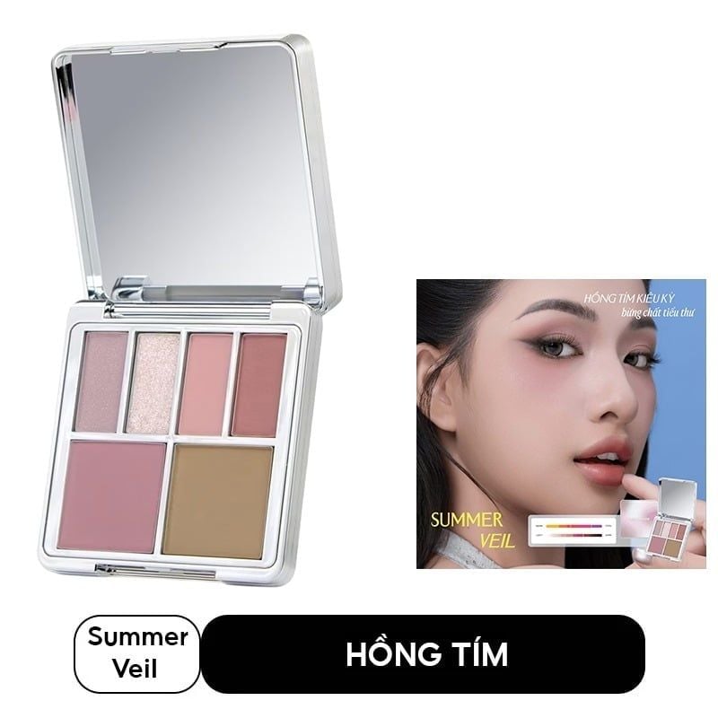 Bảng Phấn Mắt 6 Ô Lemonade Đa Năng Aesthetic Multi-Task Palette
