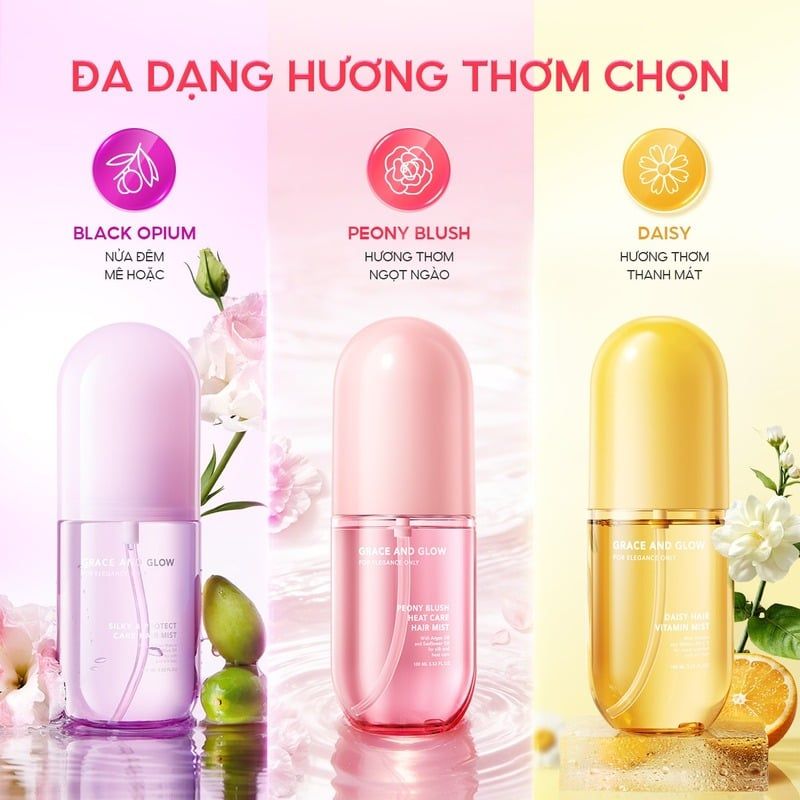 Xịt Dưỡng Tóc Hương Nước Hoa Grace And Glow Hair Mist 100ml