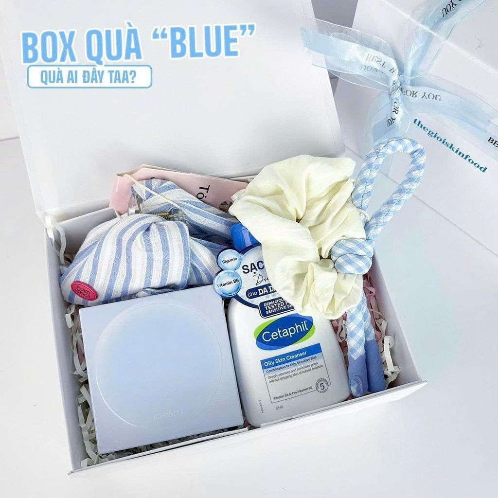 Box Quà Combo: Sữa Rửa Mặt Cetaphil Gentle Skin Cleanser + Phấn Nước Trang Điểm Romand Thuần Chay Bare Water Cushion + Kẹp Tóc Toola Phong Cách Hàn Quốc + Cột Tóc Thời Trang Toola