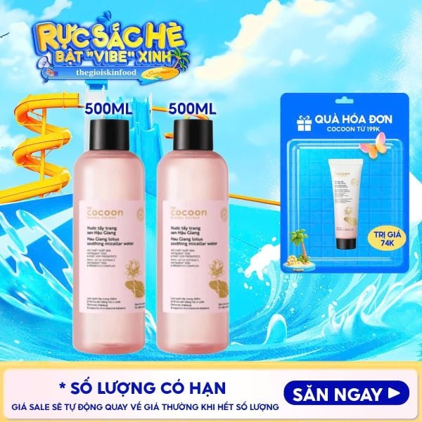  Nước Tẩy Trang Cocoon Sen Hậu Giang Hau Giang Lotus Soothing Micellar Water 500ml 