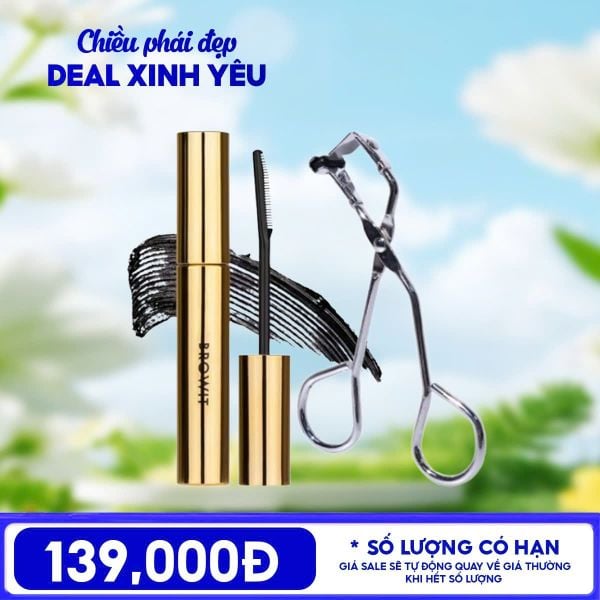 Combo Mascara Browit DMy Everyday Mascara #Endless Night 5.5g + TOOLA Partial Eyelash Curler - BT-TLA131 