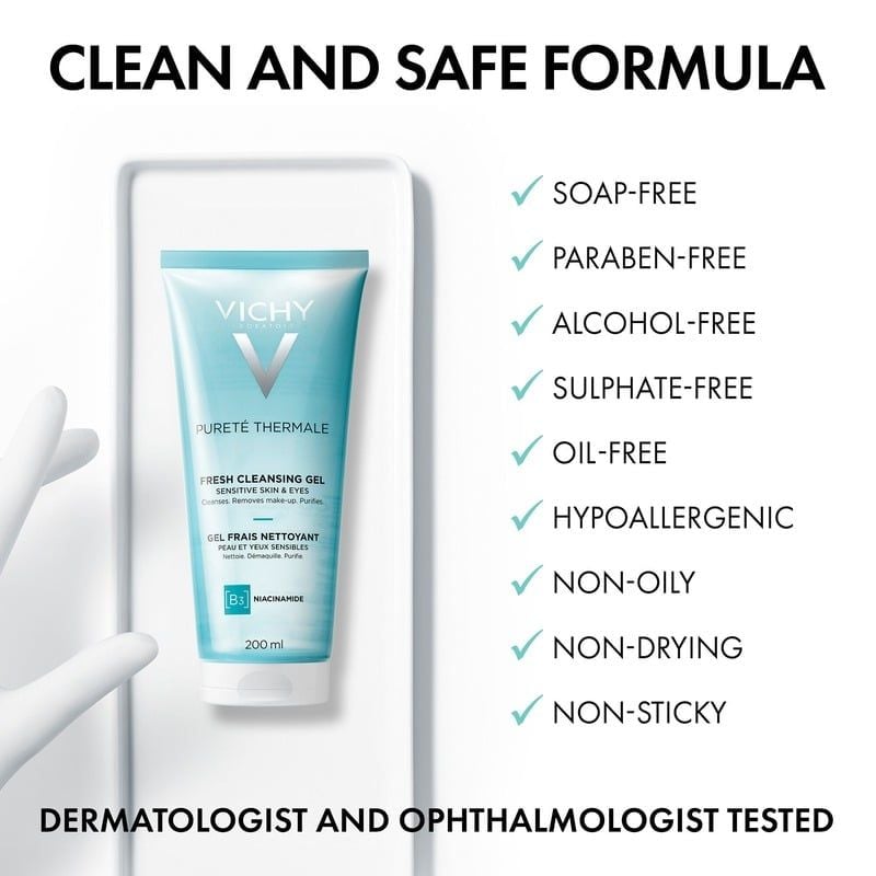 Gel Rửa Mặt Vichy Làm Sạch & Giảm Bã Nhờn Laboratoires Pureté Thermale Fresh Cleansing Gel