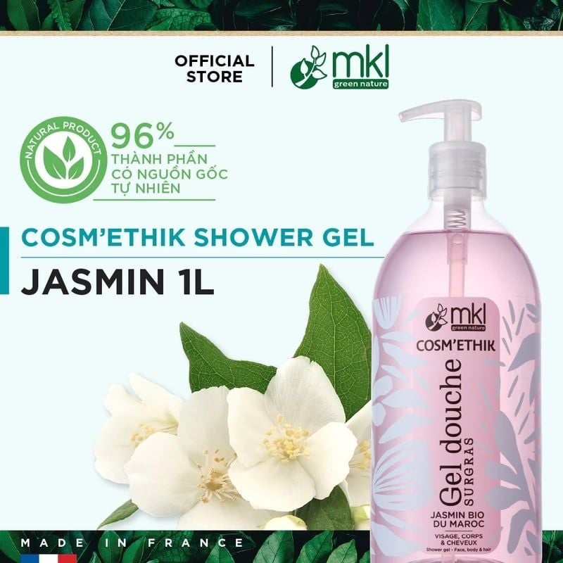 Gel Tắm MKL Hữu Cơ Chiết Xuất Thiên Nhiên Dưỡng Ẩm Da Shower Gel 1000ml