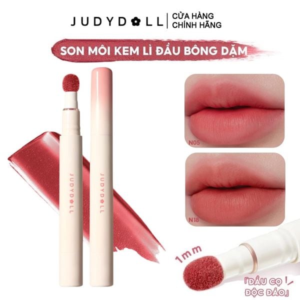  Son Kem Lì Judydoll Đầu Bông Dặm Matte Lip Cream 2.6ml 