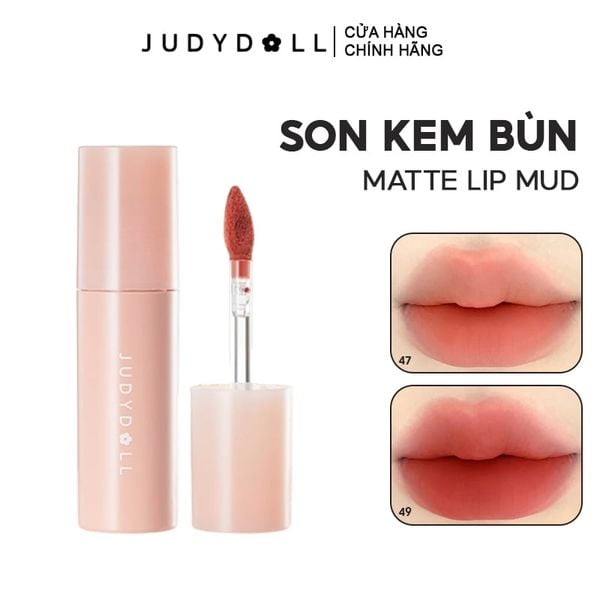  Son Kem Bùn Judydoll Lâu Trôi, Bền Màu Matte Lip Mud 2.8g 