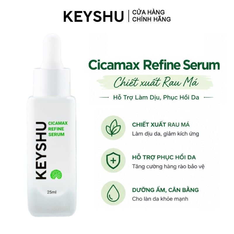 Serum Keyshu Chiết xuất Rau Má, Hỗ Trợ Làm Dịu, Phục Hồi Da Cicamax Refine Serum 25ml