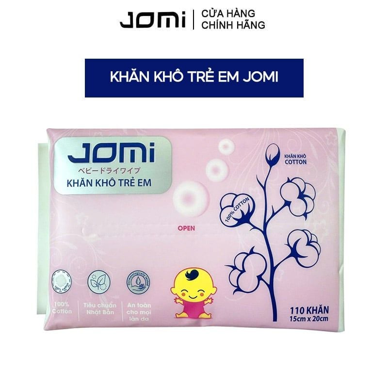 Khăn Khô Trẻ Em JOMI - 110 khăn/túi