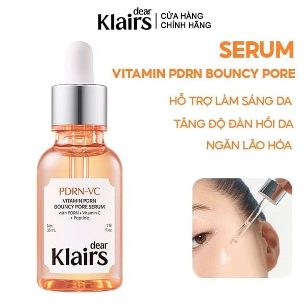  Serum Klairs Hỗ Trợ Làm Sáng Da, Tăng Đàn Hồi Da Vitamin Pdrn Bouncy Pore 35ml 