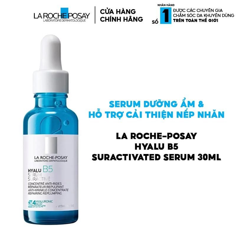 Serum La Roche-Posay Dưỡng Ẩm & Hỗ Trợ Cải Thiện Nếp Nhăn Hyalu B5 Suractivated Serum 30ml