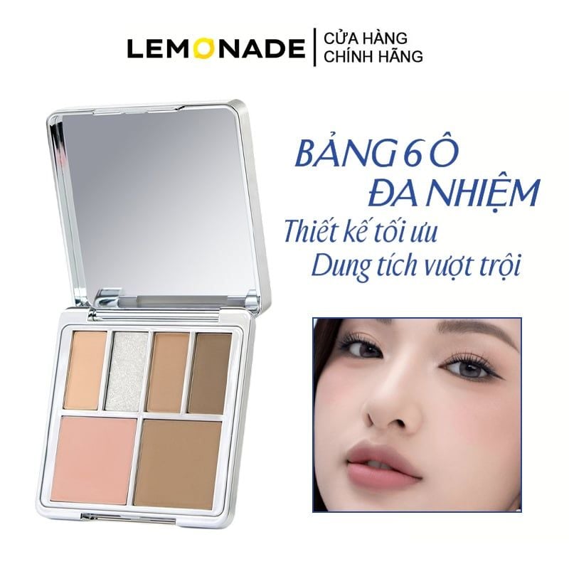 Bảng Phấn Mắt 6 Ô Lemonade Đa Năng Aesthetic Multi-Task Palette - Early Fall 10.8g